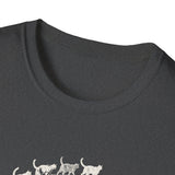 Surreal Cat Shirt, Endless Cat Staircase Illusion Art Tee, Cat Lover Gift, Vintage Engraving Cat Tee