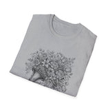 Surreal Music Shirt, Trumpet Garden Illusion Art Tee, Musician Gift, Piano Guitar Tee