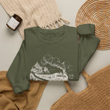 Surreal Music Sweatshirt, Piano Key Train Bridge Illusion Art Crewneck, Musician Gift, Piano Guitar Tee