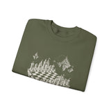 Surreal Chess Sweatshirt, Chessboard in the Clouds Illusion Art Crewneck, Chess Player Gift, Board Game Tee