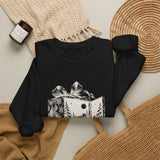 Surreal Christmas Sweatshirt, Gift Box Forest Door Illusion Art Crewneck, Christmas Gift, Winter Holiday Sweater