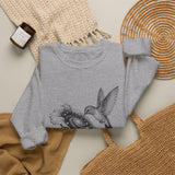 Surreal Bird Sweatshirt, Hummingbird Galaxy Illusion Art Crewneck, Bird Lover Gift, Birdwatching Tee