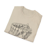 Surreal Dental Hygienist Shirt, Teeth to Mountains Illusion Art Tee, RDH Gift, Dental Hygiene Tee