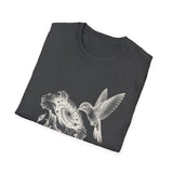 Surreal Bird Shirt, Hummingbird Galaxy Illusion Art Tee, Bird Lover Gift, Birdwatching Tee