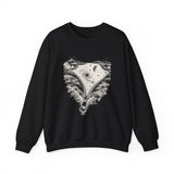 Surreal Space Sweatshirt, Zipper Galaxy Illusion Art Crewneck, Astronomy Tee, Space Lover Gift