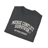 Merge Conflict Survivor Shirt, Funny Software Engineer Shirt, Programmer Gift, Software Developer Tee, Coder Gift