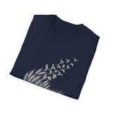Surreal Farmer Shirt, Wheat to Birds Illusion Art Tee, Farmer Gift, Farm Tee, Homestead Gift