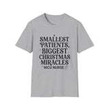 Smallest Patients, Biggest Christmas Miracles Shirt, Funny NICU Nurse Shirt, Neonatal Nurse Gift, NICU Christmas Tee, Nurse Gift