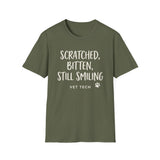 Scratched, Bitten, Still Smiling Shirt, Funny Vet Tech Shirt, Vet Tech Gift, Veterinary Technician Tee, Vet Clinic Gift