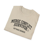 Merge Conflict Survivor Shirt, Funny Software Engineer Shirt, Programmer Gift, Software Developer Tee, Coder Gift