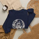 Surreal Ocean Sweatshirt, Ship in a Light Bulb Illusion Art Crewneck, Sailing Tee, Ocean Lover Gift