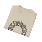 Surreal Christmas Shirt, Wreath Village Illusion Art Tee, Christmas Gift, Winter Holiday Tee