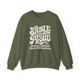 SABLE & Proud Sweatshirt, Funny Crochet Sweatshirt, Crocheter Gift, Yarn Lover Crewneck, Christmas Gift for Crocheter