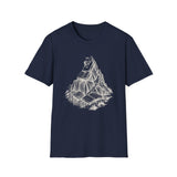 Surreal Bookish Shirt, Book Mountains Illusion Art Tee, Book Lover Gift, Reader Tee, Dark Academia Shirt
