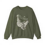 Surreal Music Sweatshirt, Birds on a Wire Melody Illusion Art Crewneck, Musician Gift, Piano Guitar Tee