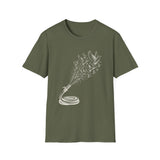 Surreal Firefighter Shirt, Fire Hose Doves Illusion Art Tee, Firefighter Gift, Vintage Engraving Tee