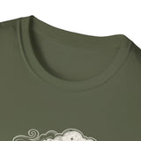 Surreal Coffee Shirt, Coffee Moon Illusion Art Tee, Coffee Lover Gift, Vintage Engraving Tee