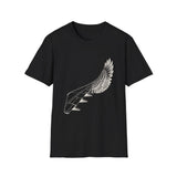 Surreal Pilot Shirt, Airplane Bird Wing Illusion Art Tee, Aviation Gift, Vintage Engraving Tee
