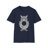 Surreal Bird Shirt, Pocket Watch Owl Illusion Art Tee, Bird Lover Gift, Birdwatching Tee