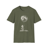 Surreal Celestial Shirt, Moon Balloon Illusion Art Tee, Moon Phase Tee, Mystical Witchy Gift