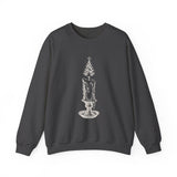 Surreal Christmas Sweatshirt, Christmas Tree Candle Illusion Art Crewneck, Christmas Gift, Winter Holiday Sweater
