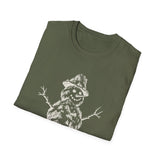 Surreal Christmas Shirt, Snowman Mountain Illusion Art Tee, Christmas Gift, Winter Holiday Tee