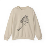 Surreal Teacher Sweatshirt, Pencil Road Schoolhouse Illusion Art Crewneck, Teacher Gift, Vintage Engraving Tee