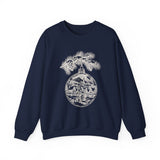 Surreal Christmas Sweatshirt, Ornament Town Illusion Art Crewneck, Christmas Gift, Winter Holiday Sweater