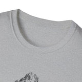 Surreal Christmas Shirt, Snowman Mountain Illusion Art Tee, Christmas Gift, Winter Holiday Tee
