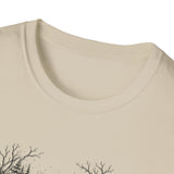 Surreal Christmas Shirt, Reindeer Forest Antlers Illusion Art Tee, Christmas Gift, Winter Holiday Tee