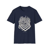 Surreal Chess Club Shirt, Chessboard to City Illusion Art Tee, Chess Player Gift, Chess Tee, Chess Lover Gift