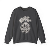 Surreal Christmas Sweatshirt, Ornament Town Illusion Art Crewneck, Christmas Gift, Winter Holiday Sweater