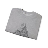 Surreal Bookish Sweatshirt, Book Mountains Illusion Art Crewneck, Book Lover Gift, Reader Tee, Dark Academia Shirt