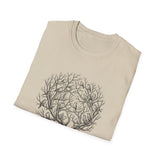 Surreal Forest Shirt, Moon Antlers Illusion Art Tee, Wildlife Nature Tee, Outdoor Lover Gift