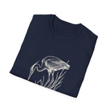 Surreal Birder Shirt, Heron to Reeds Illusion Art Tee, Bird Watcher Gift, Birdwatching Tee, Birder Gift