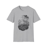 Surreal Bird Shirt, Heron Constellation Illusion Art Tee, Bird Lover Gift, Birdwatching Tee