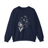 Surreal Garden Sweatshirt, Dandelion Umbrellas Illusion Art Crewneck, Gardener Gift, Botanical Plant Tee