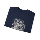 Surreal Engineer Sweatshirt, Blooming Gears Illusion Art Crewneck, Engineer Gift, Mechanic Tee, Vintage Engraving Tee