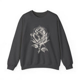 Surreal Garden Sweatshirt, Rose Staircase Illusion Art Crewneck, Gardener Gift, Botanical Plant Tee
