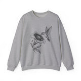 Surreal Bird Sweatshirt, Hummingbird Galaxy Illusion Art Crewneck, Bird Lover Gift, Birdwatching Tee