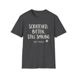 Scratched, Bitten, Still Smiling Shirt, Funny Vet Tech Shirt, Vet Tech Gift, Veterinary Technician Tee, Vet Clinic Gift