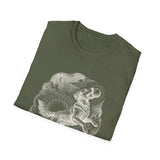 Surreal Dog Shirt, Fetch the Sun Illusion Art Tee, Dog Lover Gift, Vintage Engraving Dog Tee