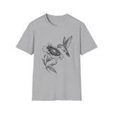 Surreal Bird Shirt, Hummingbird Galaxy Illusion Art Tee, Bird Lover Gift, Birdwatching Tee