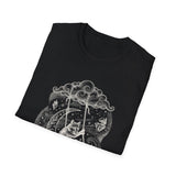 Surreal Celestial Shirt, Moon Swing Fox Illusion Art Tee, Moon Phase Tee, Mystical Witchy Gift