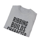 Ribbing Builds Character Shirt, Funny Knitter Shirt, Knitting Gift, Knitter Tee, Yarn Lover Gift