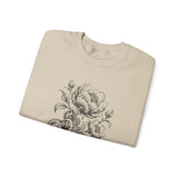 Surreal Engineer Sweatshirt, Blooming Gears Illusion Art Crewneck, Engineer Gift, Mechanic Tee, Vintage Engraving Tee