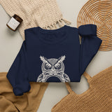 Surreal Bird Sweatshirt, Pocket Watch Owl Illusion Art Crewneck, Bird Lover Gift, Birdwatching Tee