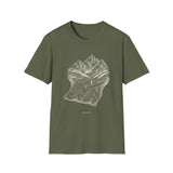 Surreal Hiker Shirt, Map to Mountains Illusion Art Tee, Hiker Gift, Hiking Tee, Outdoor Lover Gift