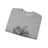 Surreal Tea Sweatshirt, Teacup Whirlpool Illusion Art Crewneck, Tea Lover Gift, Vintage Engraving Tee