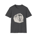 Surreal Photographer Shirt, Camera Lens Waterfall Illusion Art Tee, Photographer Gift, Camera Tee, Vintage Engraving Tee